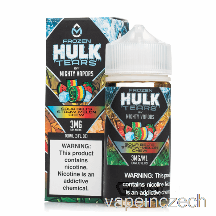 Mražené Kyselé Pásy Slaměné Melounové žvýkání - Hromotlucké Slzy - 100 Ml 3mg Vape Bez Nikotinu